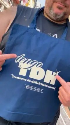 Bolsa de algodón azul «Tengo TDH» para @turistasueca